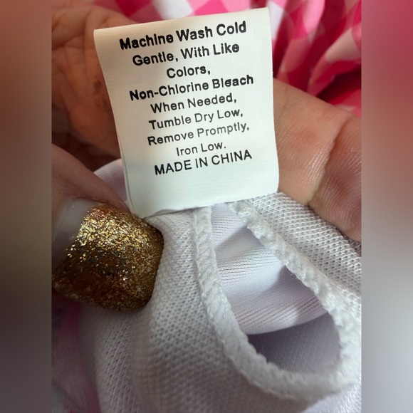 Retro Stage Pink 1950’s Plaid and Cherry 2 Piece Swimsuit. NWT. Size 2XL. - Picture 13 of 16